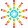 thumbnail image 1 of WHAMVOX 90Ud Adornos De Papel Multicolor Con Formas Para Tableros Y Interior, 1 of 7