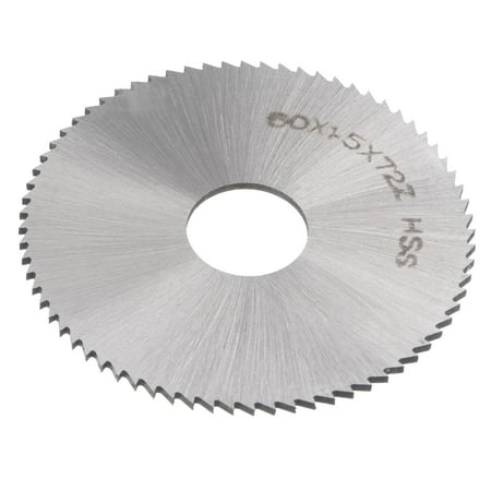 

Uxcell 60mm Dia 16mm Arbor 1.5mm Thick 72 Tooth High Speed Steel Circular Saw Blade
