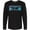 AB-Black, variant on Inktastic Mermaid Vibes Text in Blues Long Sleeve T-Shirt