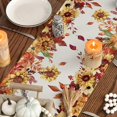 thumbnail image 5 of Autumn Sunflower Maple Leaf Pattern Table Runner Thanksgiving Kitchen Table rations Table Runner Home Party Accessories, 5 of 7