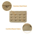 3 Pcs 4 Hooks Bra Extenders Underwear Band Strap Extension Beige