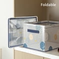 thumbnail image 4 of Foldable Storage Basket  Large Capacity  Waterproof  Moisture-proof  Bedroom Bedside Table Book Magazine Organizer Box  Household Supplies, 4 of 8