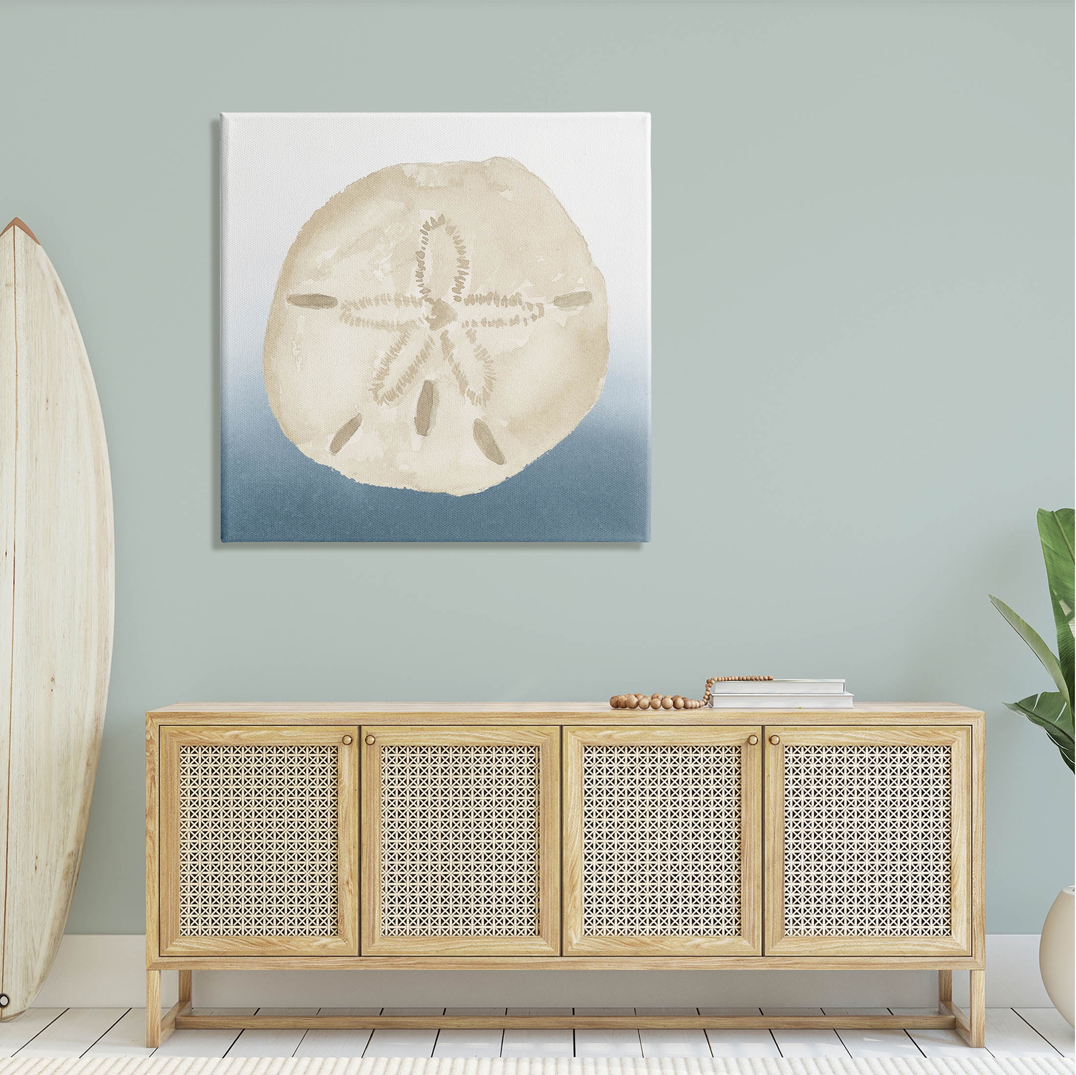 Beige Sand Dollar Seashell Animals & Insects Graphic Art Gallery Wrapped Canvas Print Wall Art