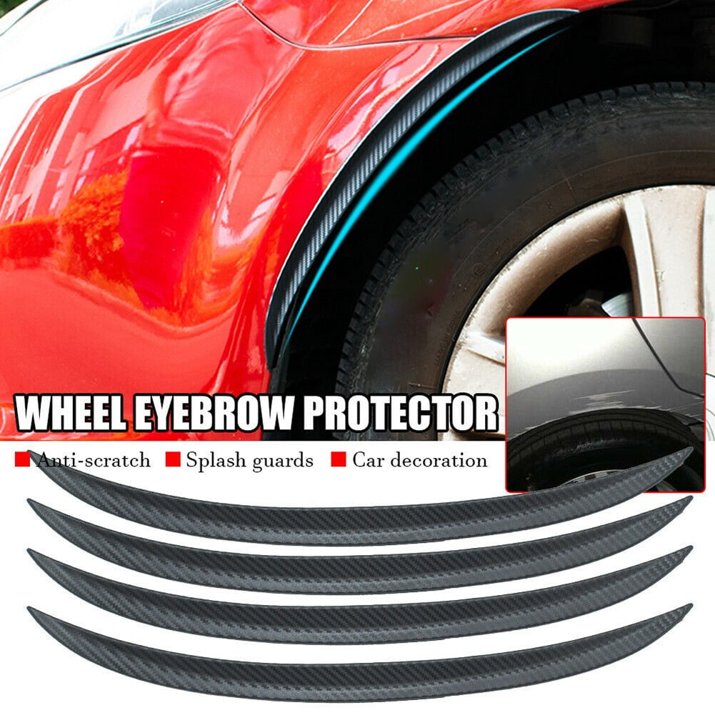 4x Car Wheel Eyebrow Carbon Fiber Look Arch Flares Protector Trim Lips Universal 