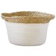 thumbnail image 1 of Cesta de almacenamiento tejida de paja de cuerda de algodón Mesita de noche Cesta de bocadillos Cesta de escombros Cesta de almacenamiento de artículos diversos de escritorio de algodón, 1 of 5