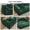 thumbnail image 2 of Resenkos 78.8" Modular Floor Sofa, Convertible Pudding Block Sectional with Armrests, Ready to Use, Green, 2 of 16