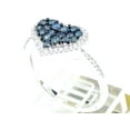 thumbnail image 3 of Blue Diamond Heart Ring set in 10K White Gold (0.70 Ct), 3 of 5
