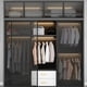 thumbnail image 4 of Luxury Wood Closets Italian Clothes Cabinet With LED Light And Storage Drawers Transparent Glass Sliding Door Bedroom Wardrobes My Lux Decor Round, 4 of 20