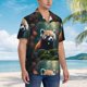 thumbnail image 3 of Fotbe Forest Plant Raccoon Camisa Hawaiana para Hombre Unisex – Camisa Casual de Verano con Botones de Manga Corta de Algodón y Lino,X-Large, 3 of 7