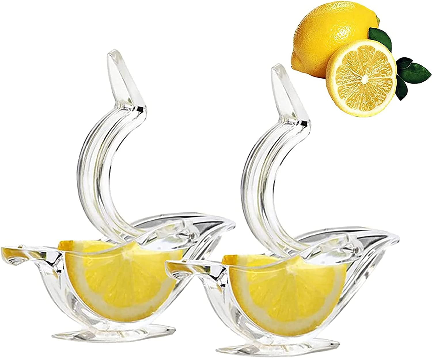 Manual Lemon Juicer, Acrylic Manual Lemon Slice Squeezer, Portable