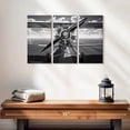 thumbnail image 2 of Elephant Stock Monochrome Vintage Airplane Wall Art - Horizontal Multi Panel Canvas - Living Room Wall Decor - Transportation Multi Panel - Black And Gray Decor - 23" x 14", 2 of 4