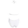 thumbnail image 4 of WEIGFI Women'S Bikini Sets 2 Piece Swimsuit Push Up Top And High Waist Bottom Halter Neck Cheeky Swimwear Solid Color Elegant Triangle Summer Pool Trendy Vacation Beachwear,White,M, 4 of 5