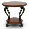 thumbnail image 2 of Furniture of America Azea Traditional Wood 1-Shelf End Table in Brown Cherry, 2 of 6