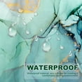 thumbnail image 4 of Blue Polyester Floral Shower Curtain  Modern Watercolor Pattern with 12 Hooks  72” x 72”, 4 of 11