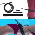 thumbnail image 4 of CTIRCHIU 1 Set of Swim Training Resistance Belt Adjustable Elastic Exerciser Belt Safety Rope (Black), 4 of 7
