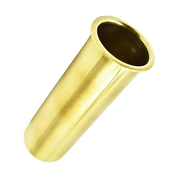 MARINE CITY Brass Drain Tube Corrosion Resistant Easy Functional and Smooth Design, 3-7/8 x 1-1/4 Inches, for Boat Water Marine Transom Motor Well Live Well Bait Well Pack of 1