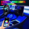 thumbnail image 2 of For Tesla Model 3 Y Car Neon Lights Ambient Light Auto Led Strip Lights App Control Center Console Dashboard Light Accessories, 2 of 5