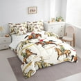 thumbnail image 3 of Manfei Rustic Western Cowboy 7-Piece Twin Bedding Sets,Farm Animal Horse Bedding Comforter Set,Country Farmhouse Sheet Sets For Boys Kids,Microfiber Bedroom Decor Reversible, 3 of 8