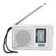 thumbnail image 2 of Radio AM FM con altavoz incorporado, radio de bolsillo portátil para viajes al aire libre, color gris plateado, 2 of 8