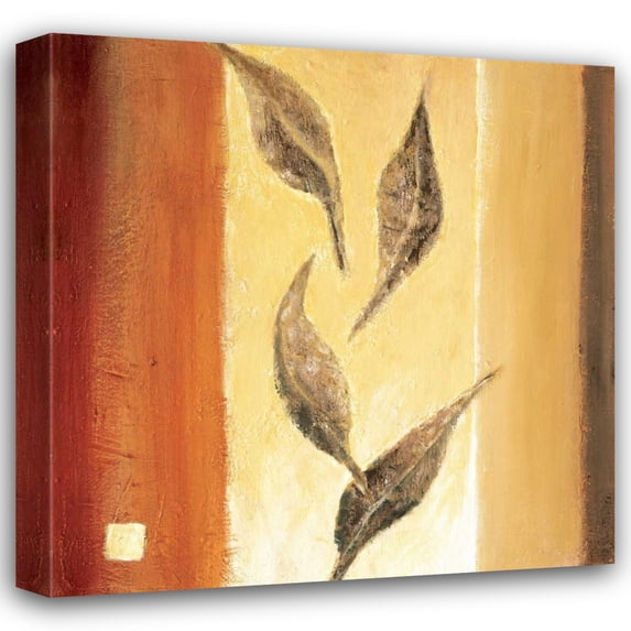 Ursula Salemink-Roos 28x28 Gallery Wrapped Canvas Wall Art Titled - Leaf Innuendo I