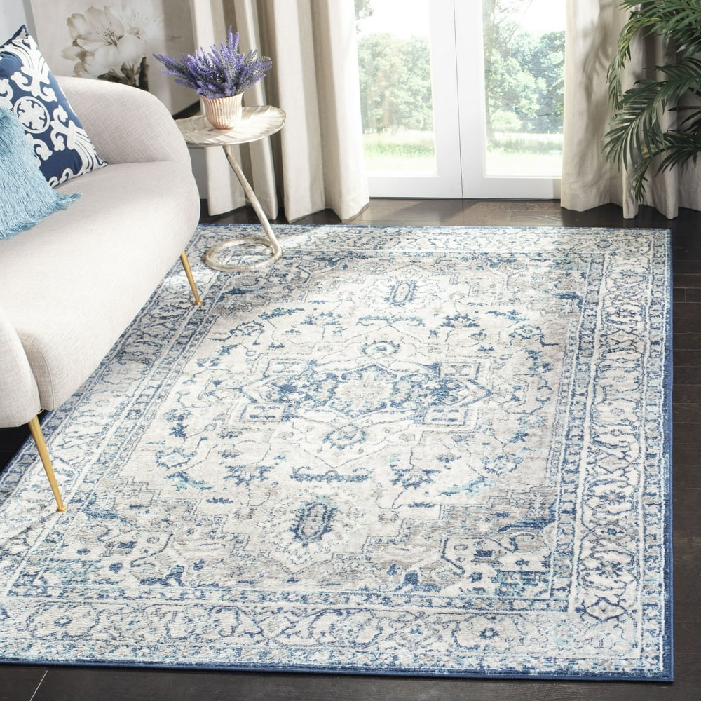 Safavieh Brentwood Kerstin Traditional Area Rug, Light Grey/Blue, 5'3" X 7'6"