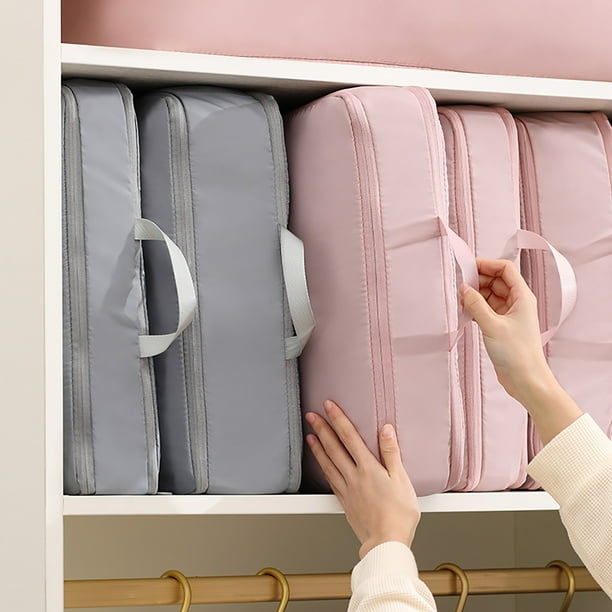 Bolsa de nylon para guardar colchas con asas reforzadas y cremallera superior para organizar y mover la ropa de cama