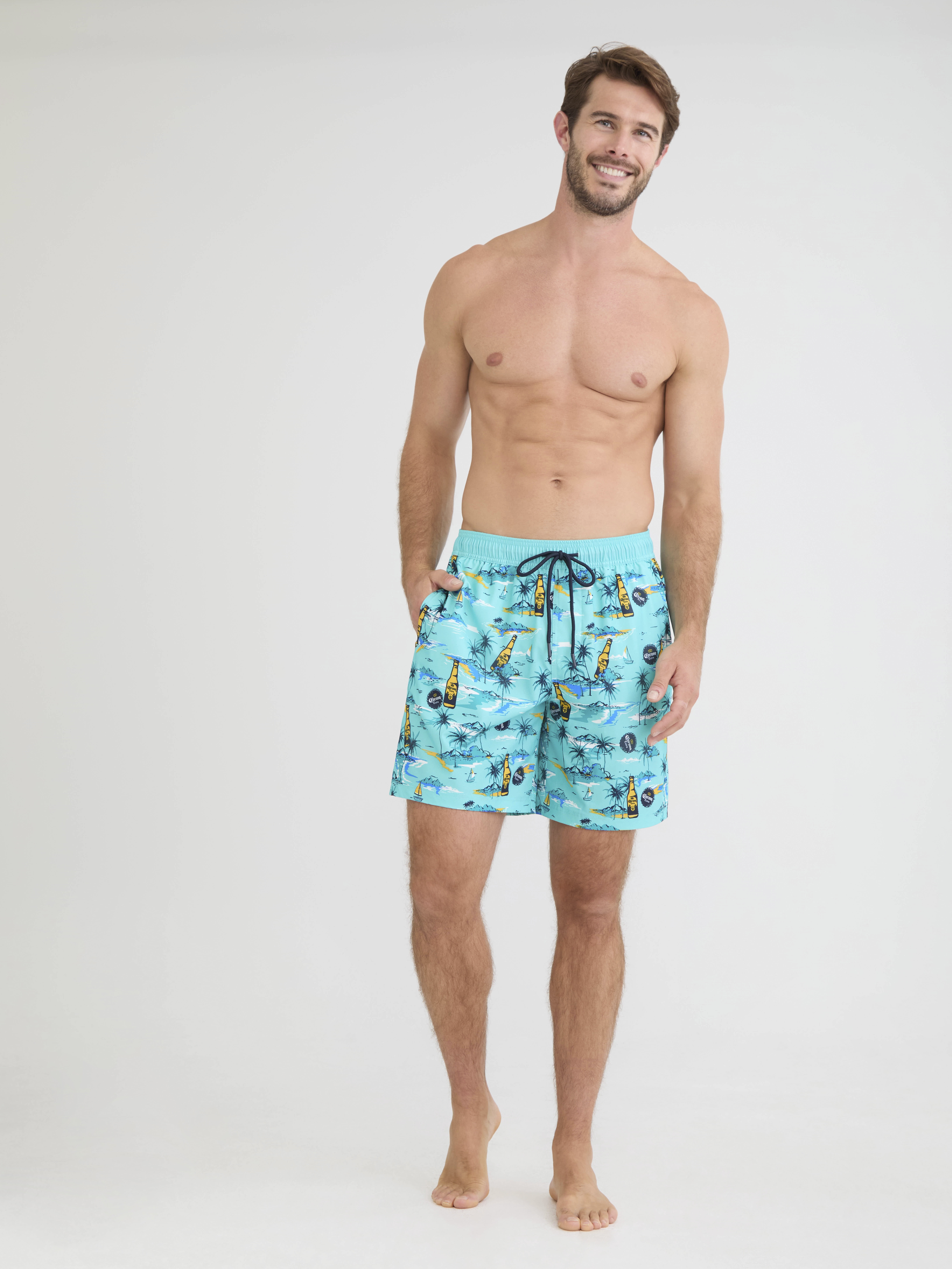 Corona Men's Printed Swim Board Shorts, Sizes S-3XL