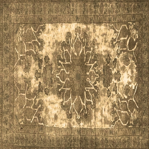 Ahgly Company Indoor Square Persian Brown Traditional Area Rugs, 3' Square
