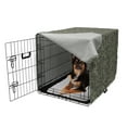thumbnail image 2 of Camouflage Dog Crate Cover, Monochrome Attire Pattern Concealing Hiding in the Woods Themed Print, Easy to Use Pet Kennel Cover for Dogs, 35" x 23" x 27", Army Green Sage Green, by Ambesonne, 2 of 6