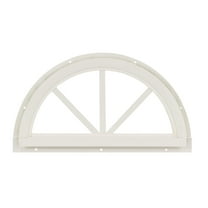 Shed Window 18.25" Half Moon Sunburst J-Lap White for Sheds, Playhouses, and Chicken Coops 1 PK (SUNB18WJ-BX1)