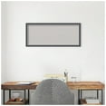 thumbnail image 7 of Amanti Art Grey Cork Board Framed Eva Black Silver Thin Bulletin Board 32 in. x 14 in., 7 of 7