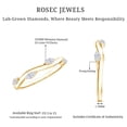 thumbnail image 5 of Rosec Jewels Lab Grown Diamond Wedding Anniversary Ring - EF-VS Quality - Diamond Leaf Ring - Ready to Gift for Special Occasions, 14K Yellow Gold, US 10.00, 5 of 8
