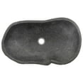 thumbnail image 3 of vidaXL Wash Basin River Stone Oval 23.6"-27.6", 3 of 7