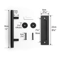 thumbnail image 3 of nipocaio Poignée de Porte Coulissante Poignée de Porte Noire Poignée de Porte de Grange Moderne, 3 of 5