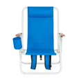 thumbnail image 5 of Silla de playa portÃ¡til Plegable SillÃ³n reclinable SÃ³lido Camping Azul Zimtown plegar, 5 of 5