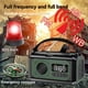 thumbnail image 3 of Radio Meteorológica Solar con Manivela de 12000 MAh AM/FM/NOAA, Alarma SOS de Emergencia, Lámpara de Lectura para Acampar Al Aire Libre, Color Verde Oscuro., 3 of 5