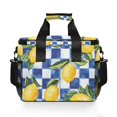 thumbnail image 7 of FORMRS Insulated Cooler Bag 24 Cans Capacity Soft Leakproof Lunch Box with Side Pockets, Lemon Checkered, 7 of 7