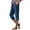 Blue, variant on lmcalzta Capri Pants for Women Loungewear Pajama Pants Cotton Stretch Slacks Trousers with Pockets