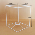 thumbnail image 1 of Pantalla de lámpara transfronteriza DIY, marco de hierro hecho a mano, cuerda artística, soporte de lámpara, cuadrado redondo, accesorios de marco de hierro de cinco dorados, 1 of 5