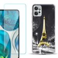 thumbnail image 1 of OneToughShield ® for Motorola Moto G Power 5G 2023 Shockproof Fashion Phone Case, with Tempered Glass Screen Protector - Paris Night, 1 of 3