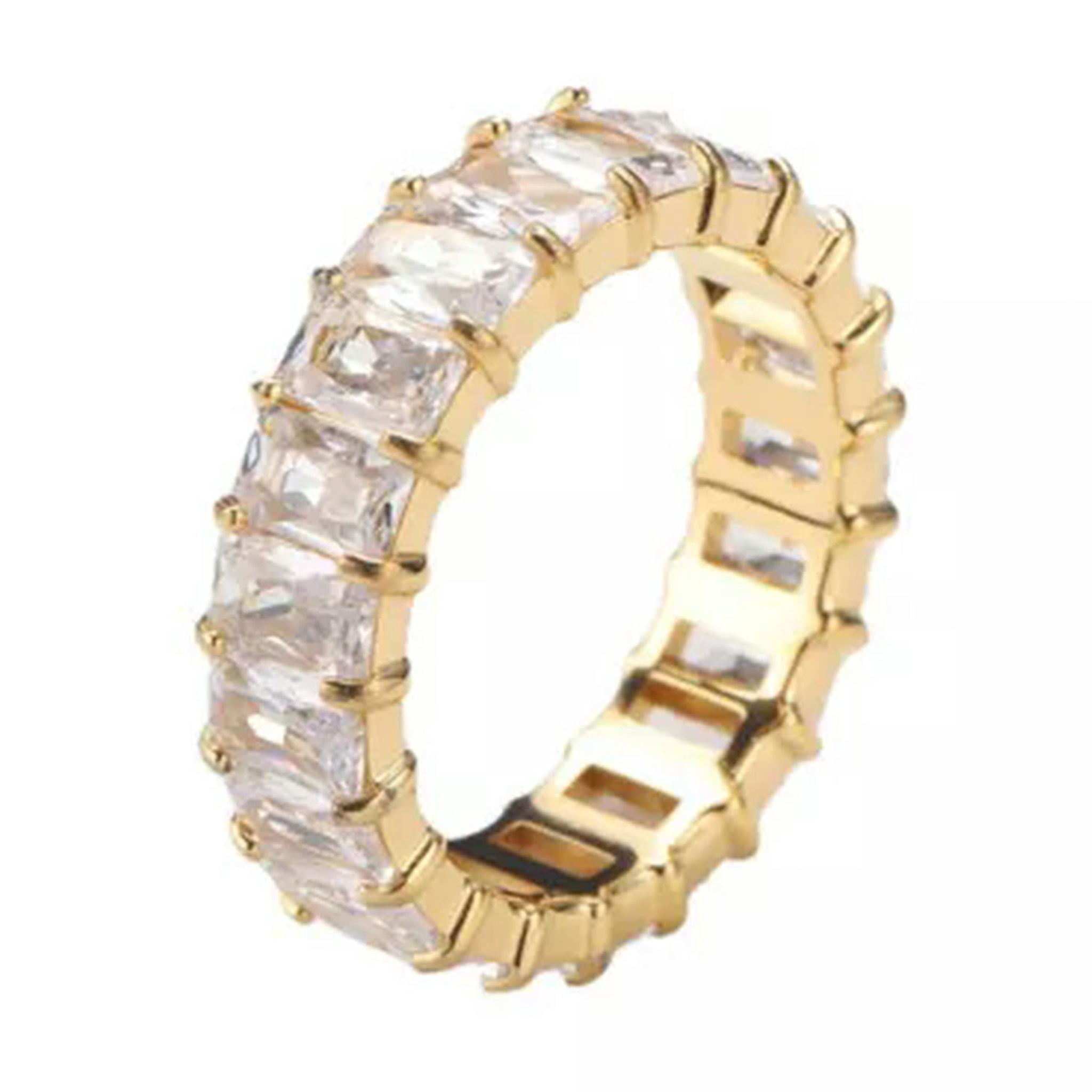 Huitan Silver Plated Cubic Zirconia Snowflake Ring - Fashion Jewelry For Women Sizes 6-10