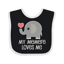 Inktastic Memere Grandma Loves Me Boys or Girls Baby Bib
