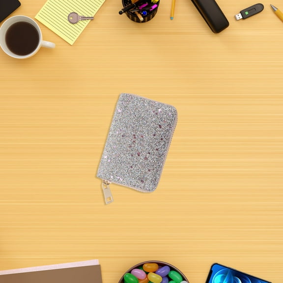 COSMOBETTY Small Zipper Wallet Coin Purse Multi Colored Pu Leather Storage Bag for Women 1Pack 4.5x3.5x1in