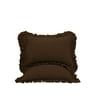 The Great American Store Premium Collections 2PC Ruffle Pillowshams (Big Euro 30 x 30, Chocolate) 1800 Series Microfiber Wrinkle & Stain Resistant