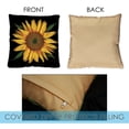 thumbnail image 3 of Toland Home Garden Set of 2 Sunflowers On Black Spring Pillow Covers 18x18 Inch Flower Throw Pillows, 3 of 4