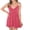 Red, variant on Akafmk Women Spaghetti Strap Romper V Neck Backless Ruffle Loose Shorts Jumpsuit Playsuit Beige 2XL
