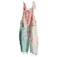 thumbnail image 3 of lcziwo Womens Casual Loose Overalls Jumpsuits One Piece Sleeveless Wide Straight Leg Pants Cute Boho Floral Print Rompers with Pockets Multicolor XXL, 3 of 6