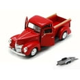 thumbnail image 1 of Diecast Car w/Trailer - 1940 Ford Pick Up truck, Red - Motor Max 73234 - 1/24 Scale Diecast Model Toy Car, 1 of 3