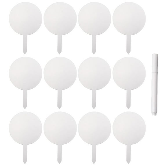 12pcs Acrylic Plant Markers Plant Label Tags Reusable Plant Marker Labels with Pen