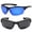Black/Open Road Blue, variant on 2 Pair of "The Skillful" Lightweight Sport Wrap Polarized Bifocal Sunglasses - Tortoise/Tortoise - 2.00